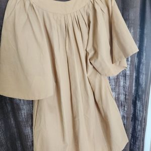 Tuckernuck Finley Flutter Sleeve Dress, size L, khaki